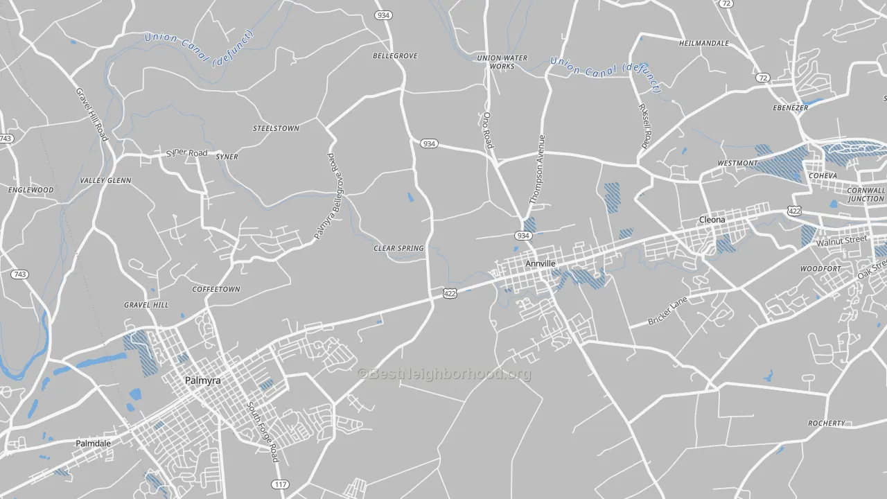 Transit Grade map of 17003, PA