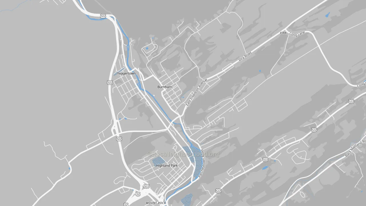 Transit Grade map of 17009, PA