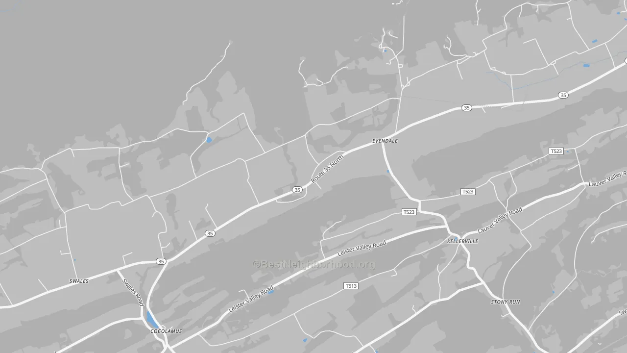 Transit Grade map of 17014, PA
