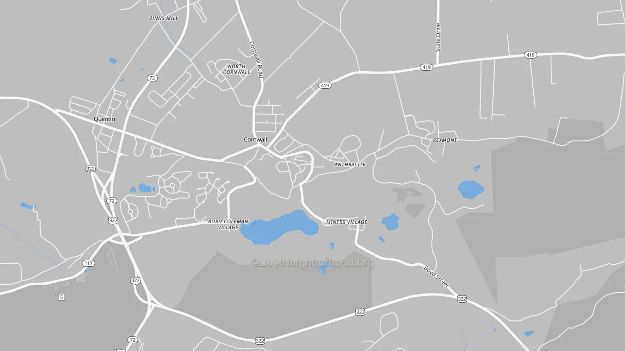 Transit Grade map of 17016, PA