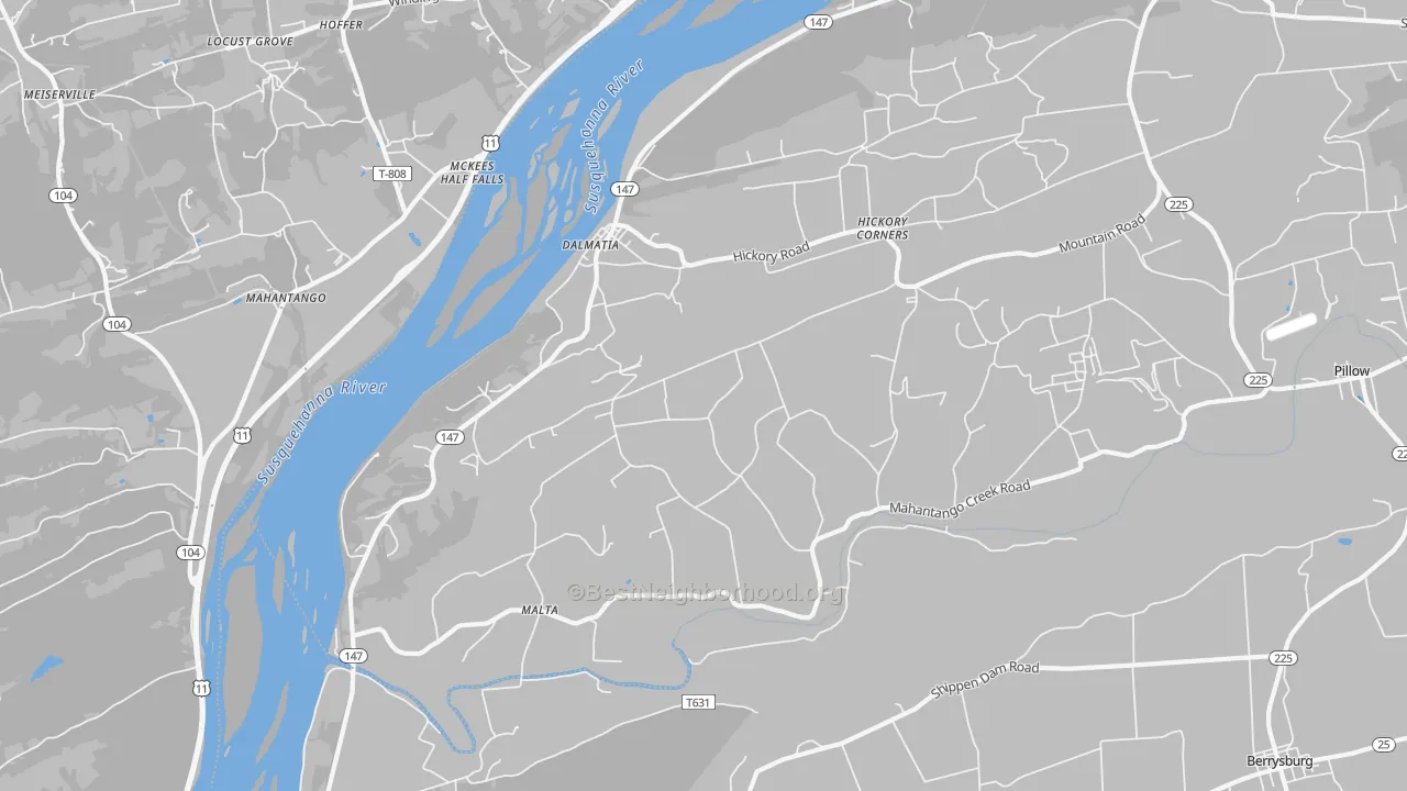 Transit Grade map of 17017, PA