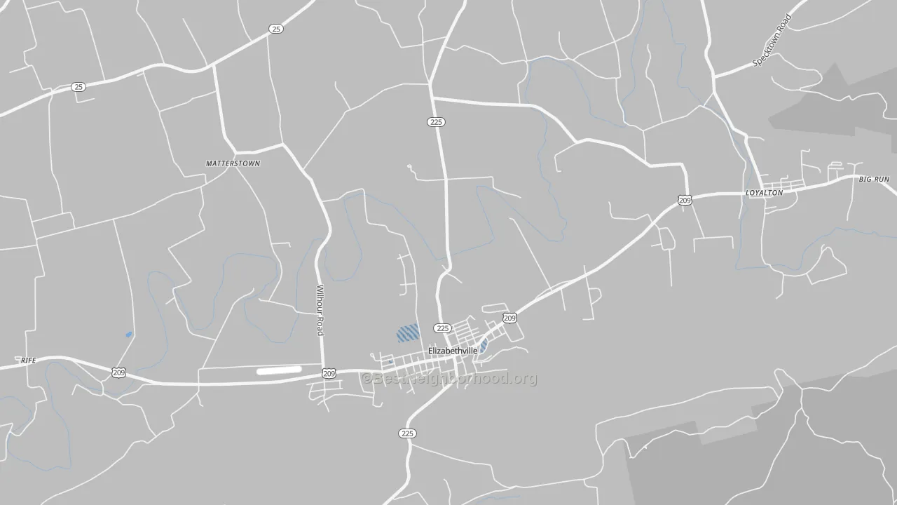 Transit Grade map of 17023, PA