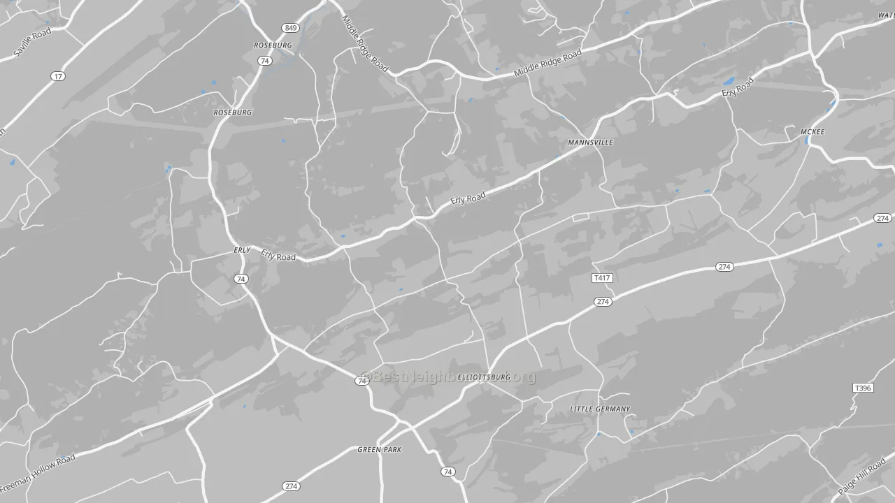 Transit Grade map of 17024, PA