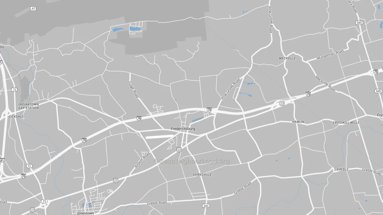 Transit Grade map of 17026, PA