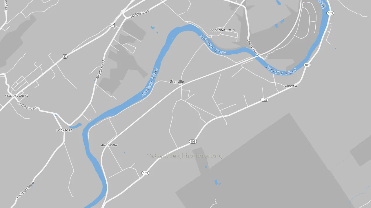 Transit Grade map of 17029, PA