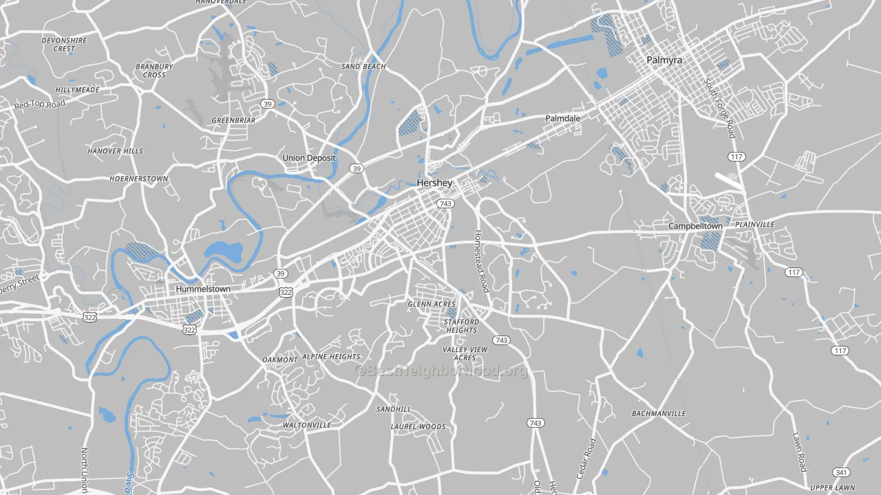 Transit Grade map of 17033, PA