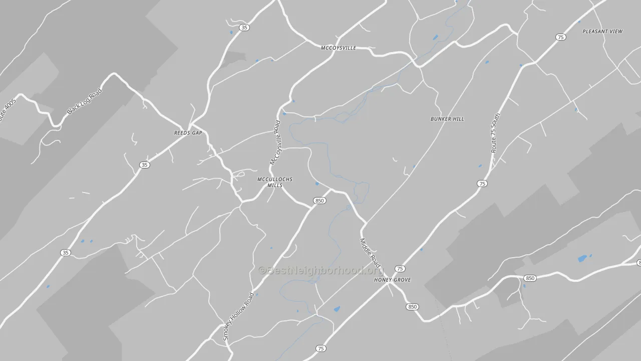Transit Grade map of 17035, PA