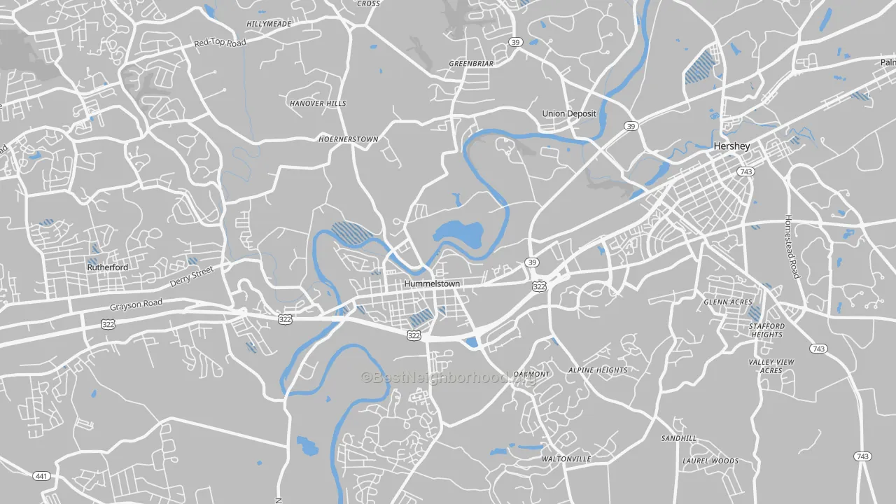 Transit Grade map of 17036, PA