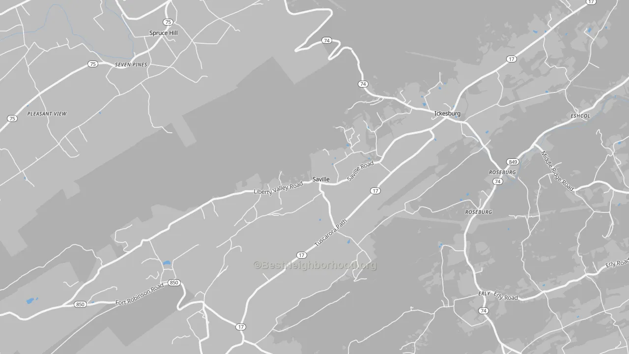 Transit Grade map of 17037, PA
