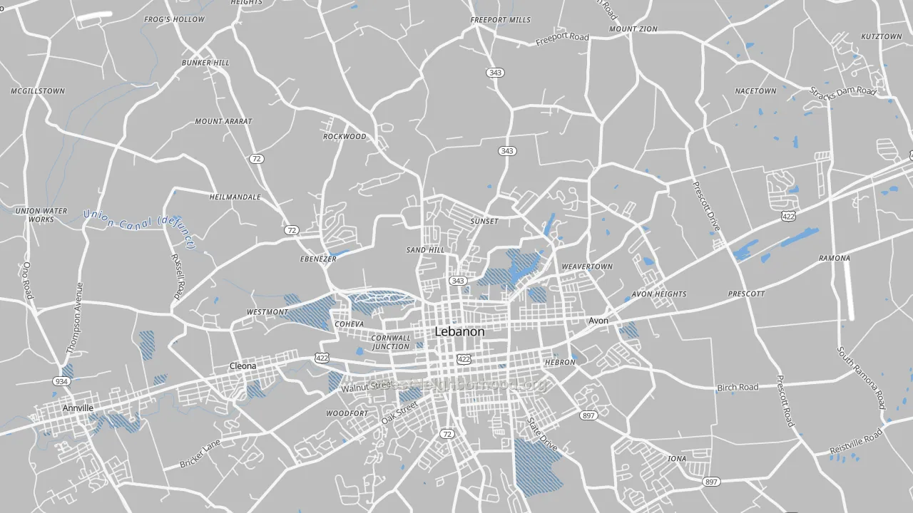 Transit Grade map of 17046, PA