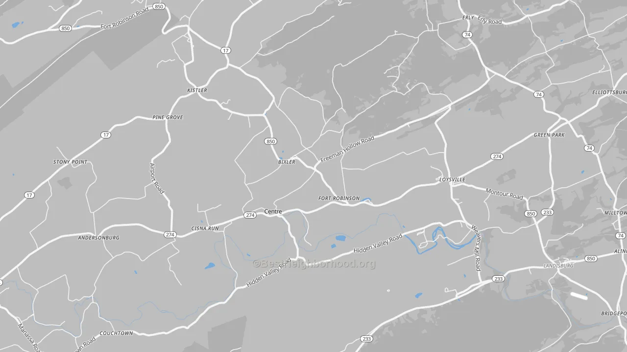 Transit Grade map of 17047, PA