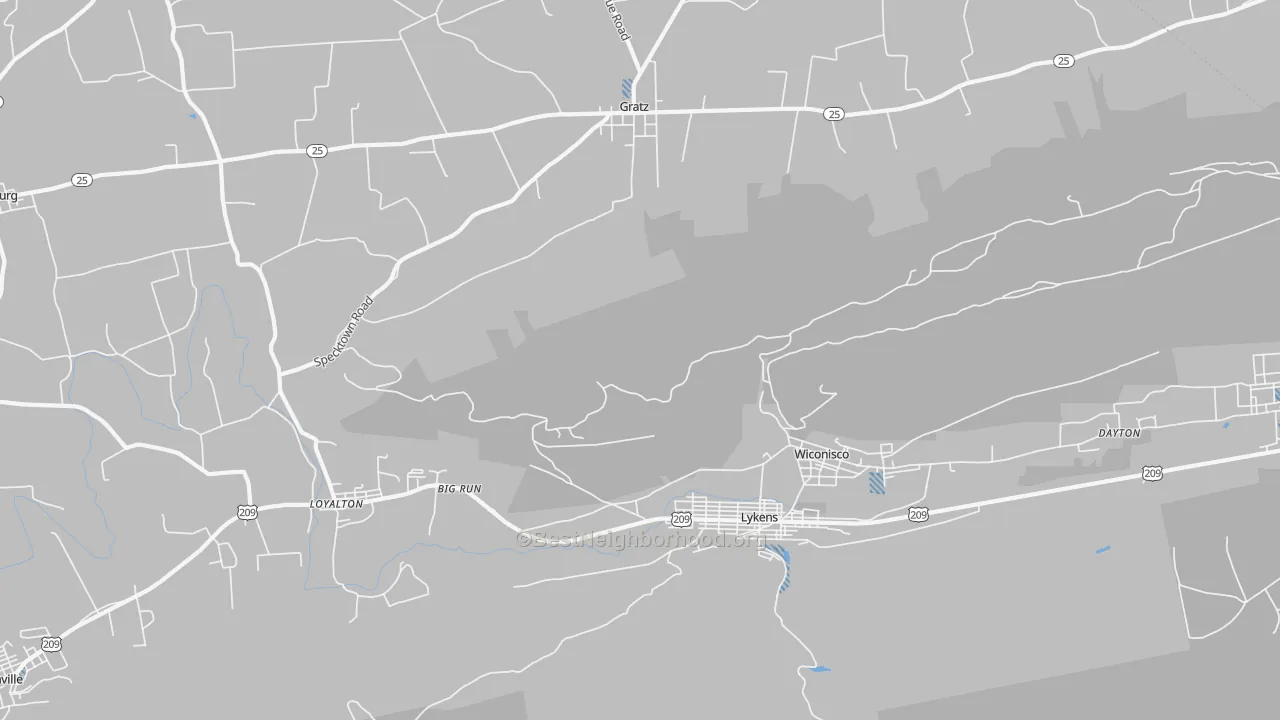 Transit Grade map of 17048, PA