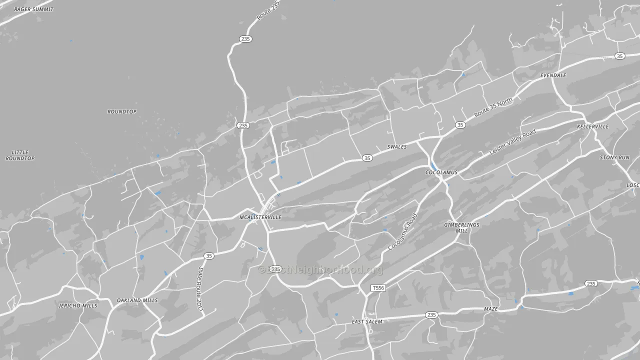 Transit Grade map of 17049, PA
