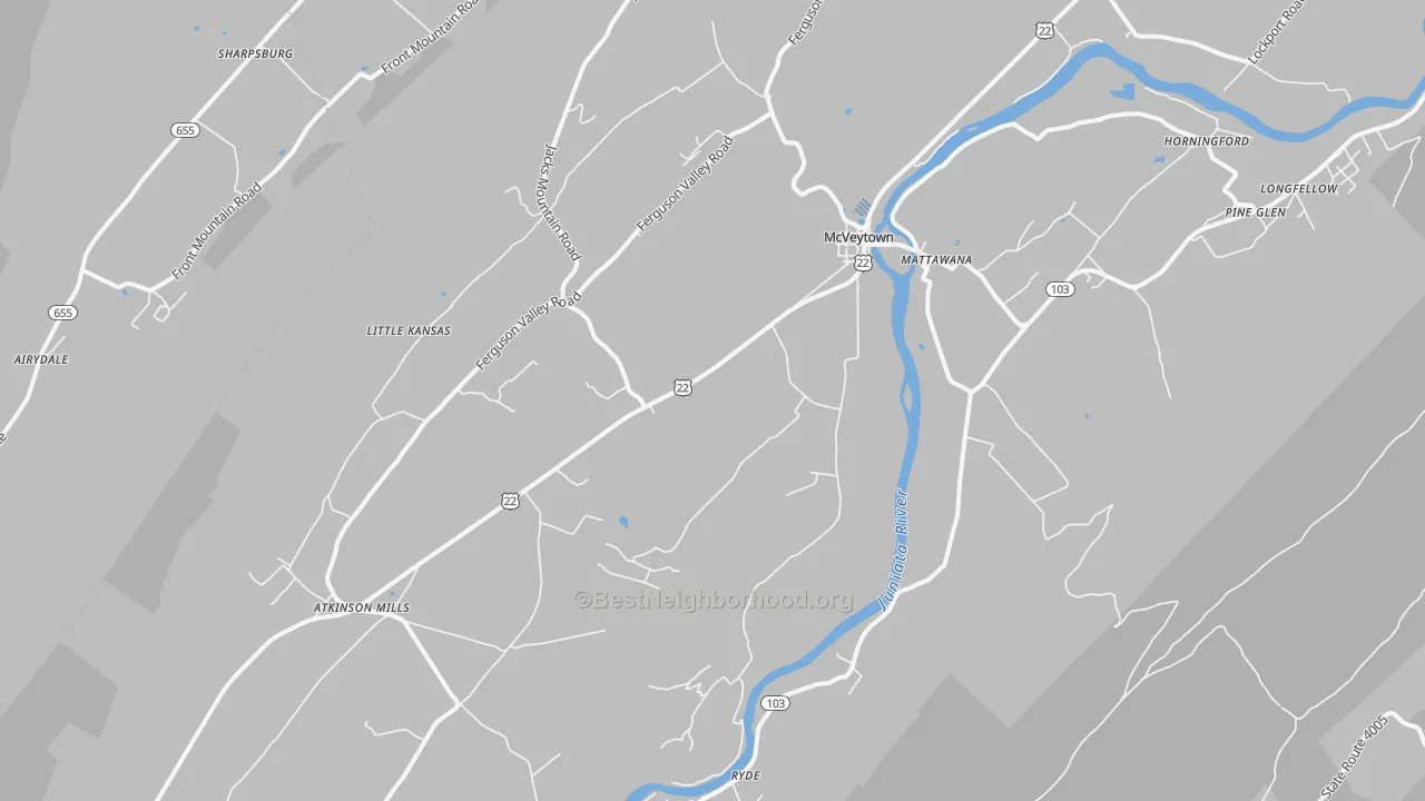 Transit Grade map of 17051, PA