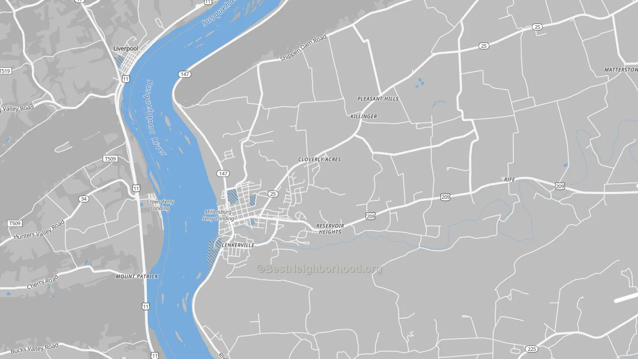 Transit Grade map of 17061, PA