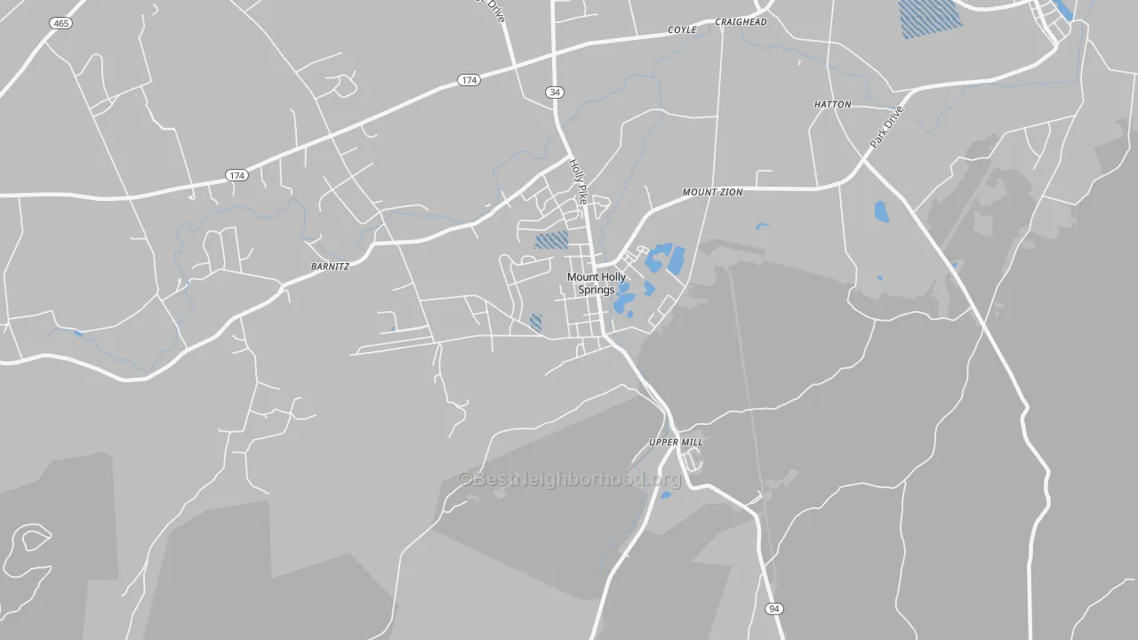Transit Grade map of 17065, PA