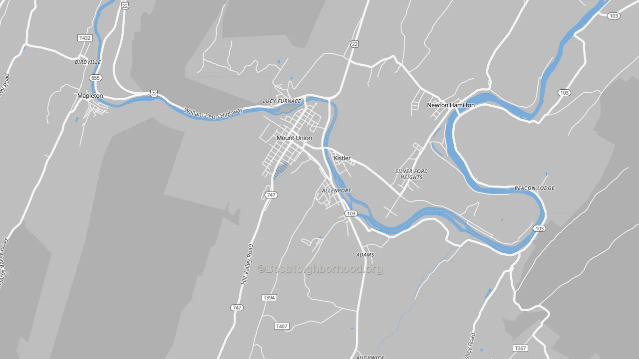 Transit Grade map of 17066, PA