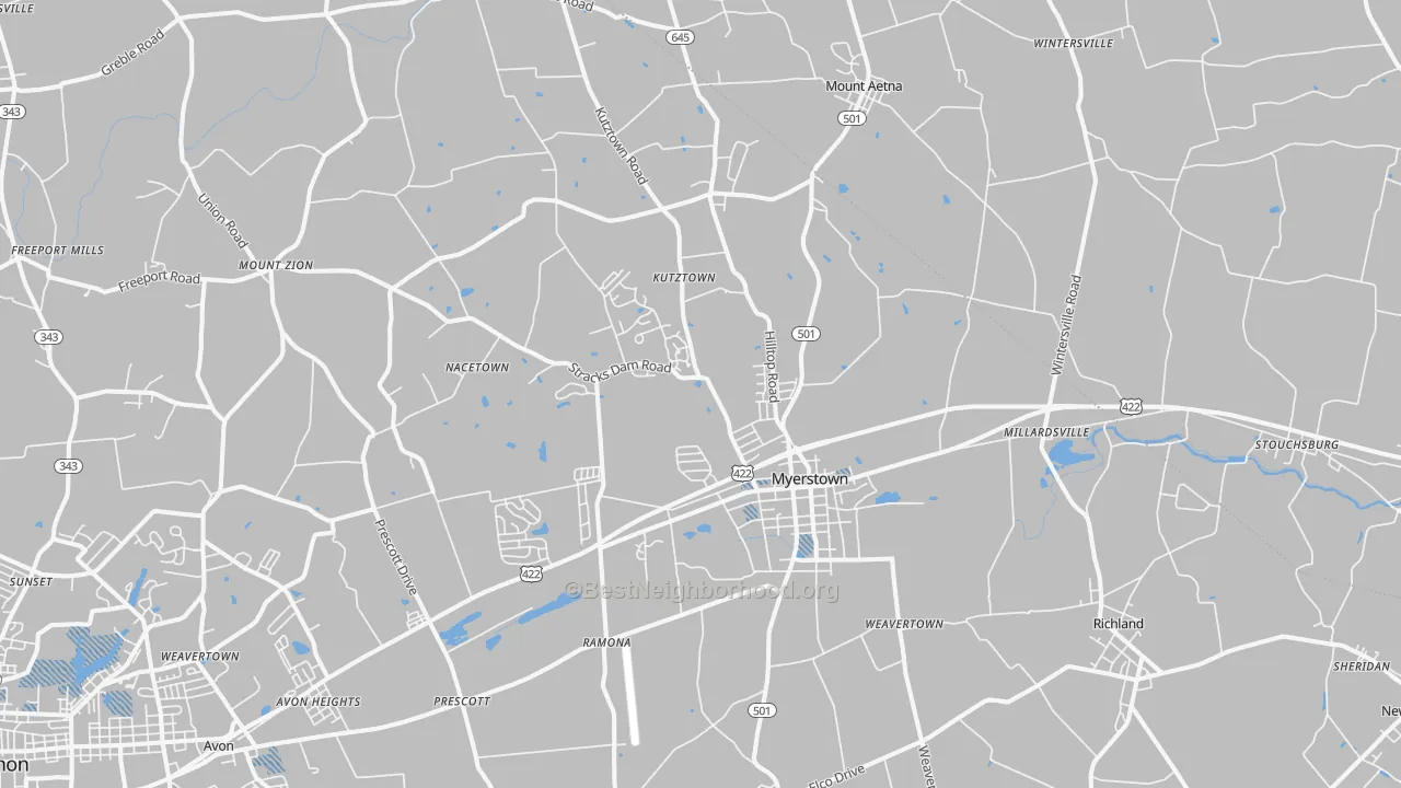 Transit Grade map of 17067, PA