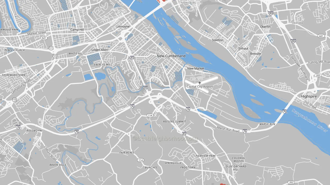 Transit Grade map of 17070, PA