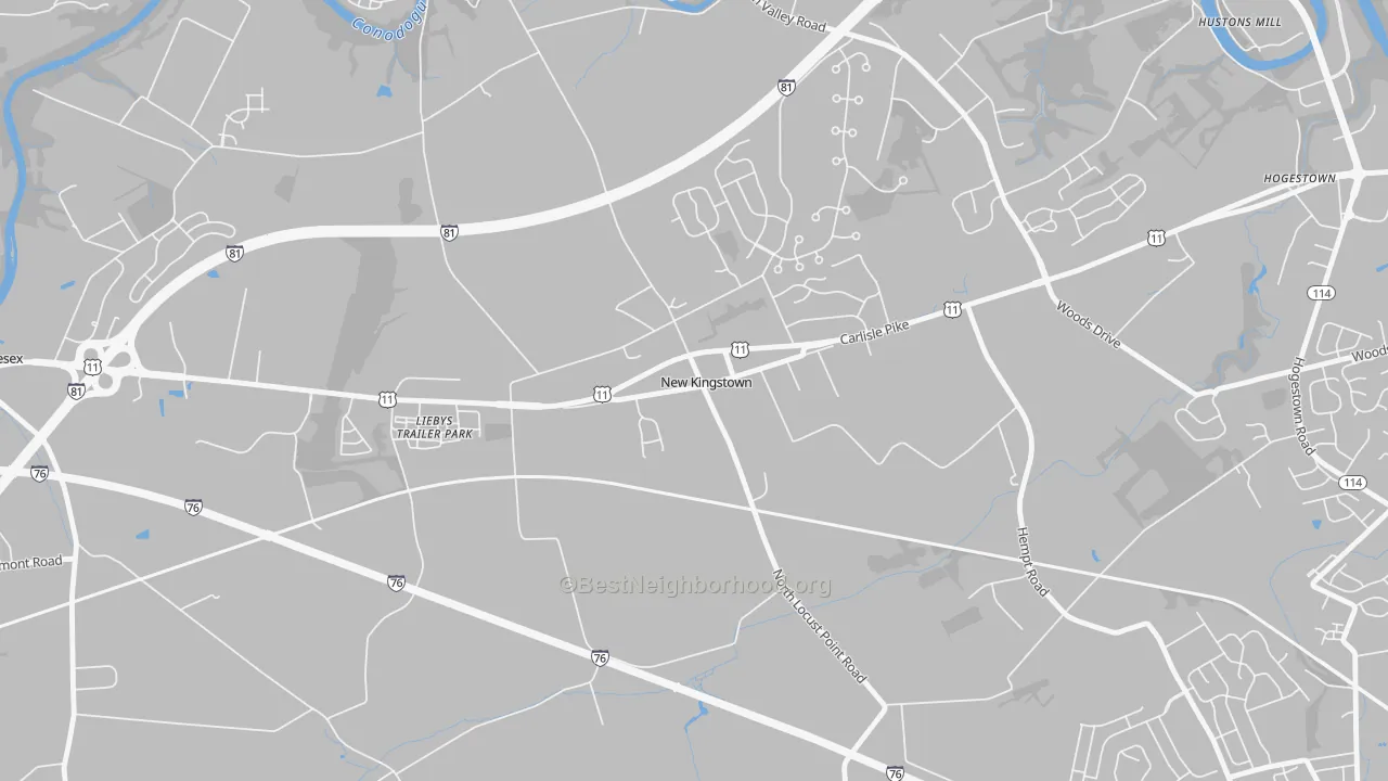 Transit Grade map of 17072, PA
