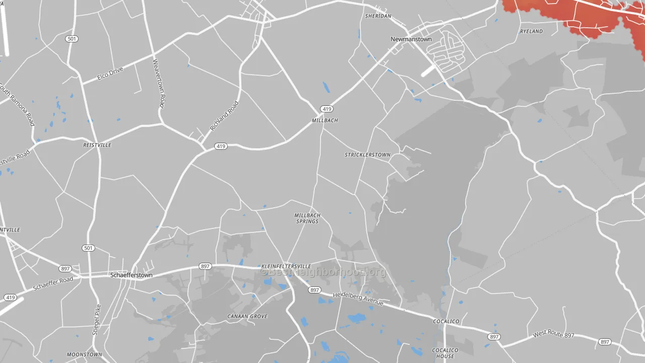 Transit Grade map of 17073, PA