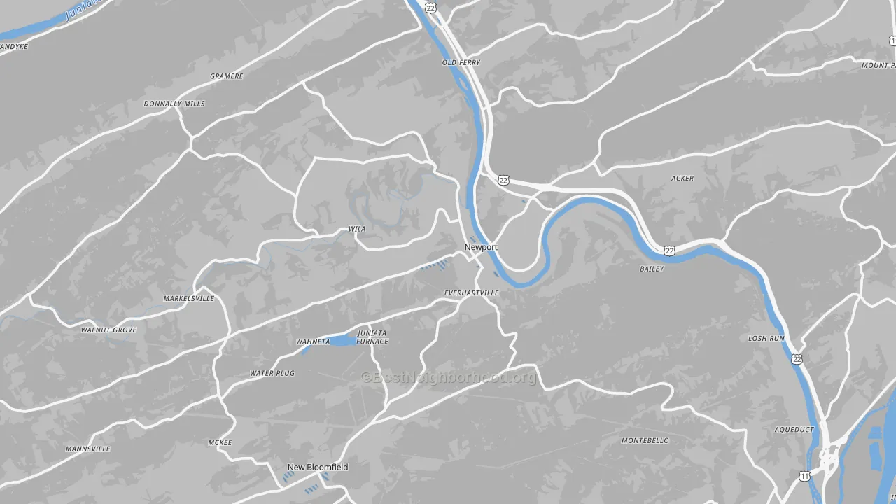 Transit Grade map of 17074, PA