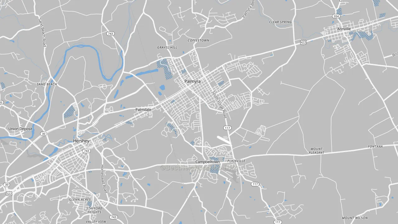 Transit Grade map of 17078, PA