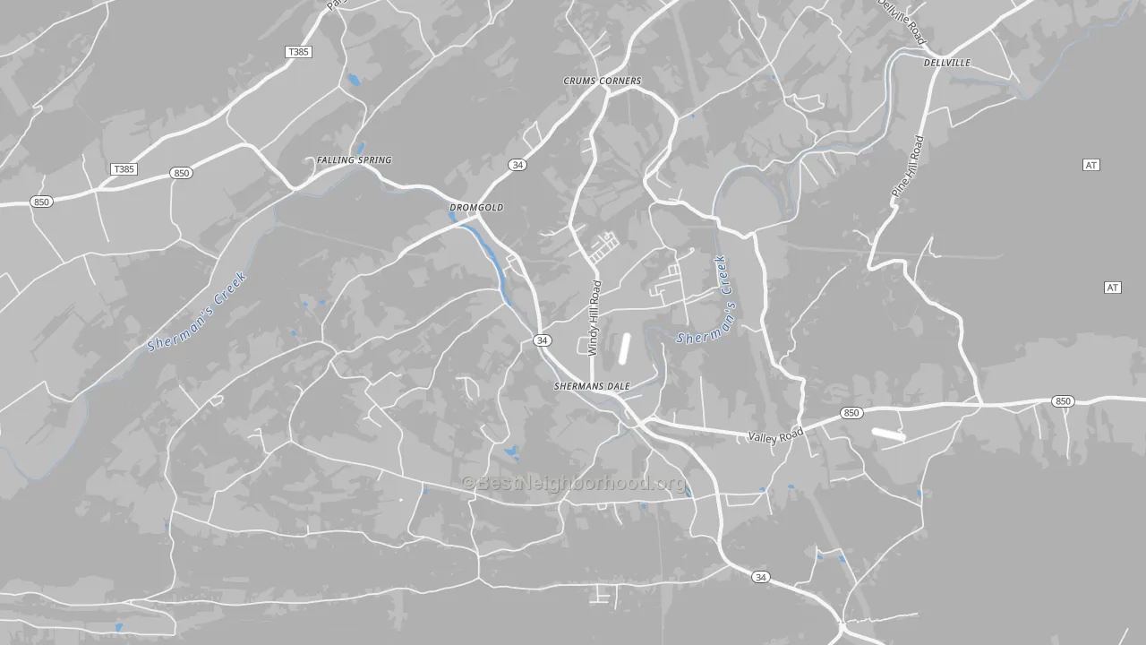 Transit Grade map of 17090, PA