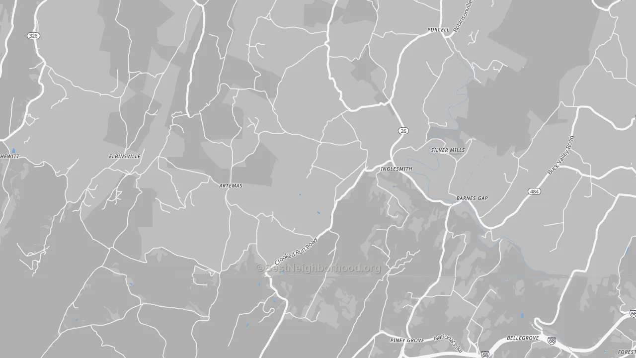 Transit Grade map of 17211, PA