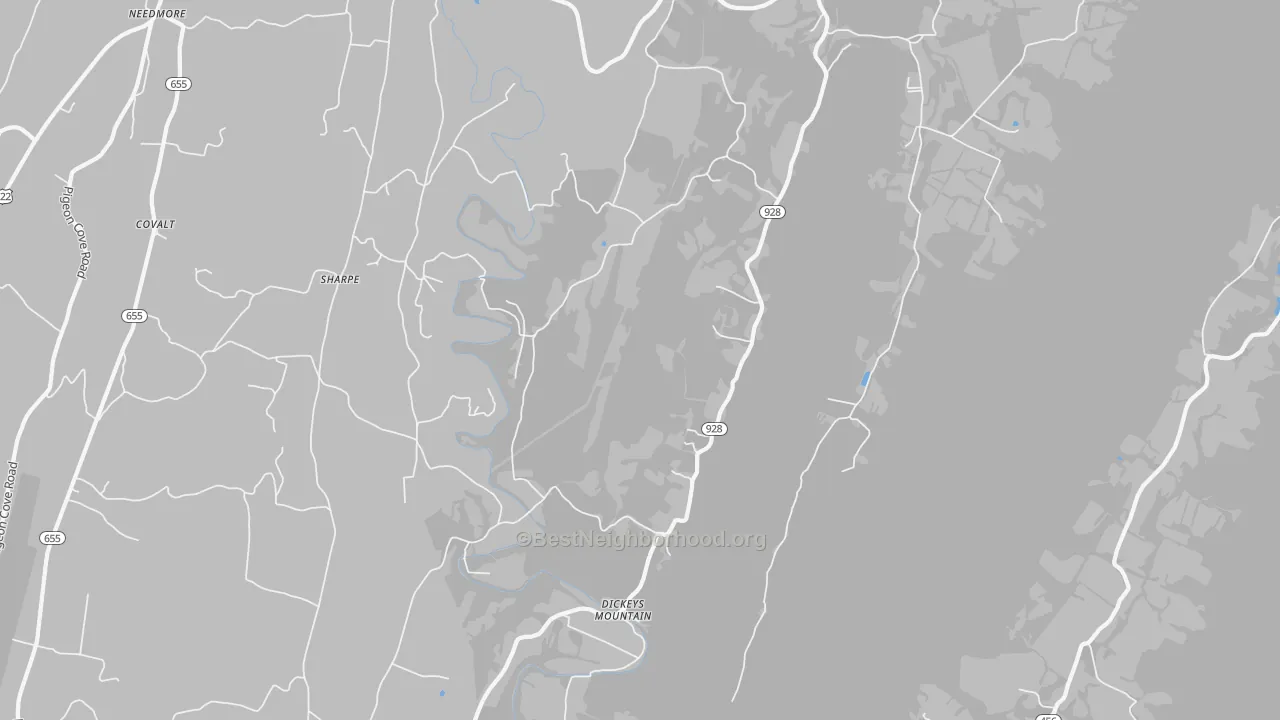 Transit Grade map of 17212, PA