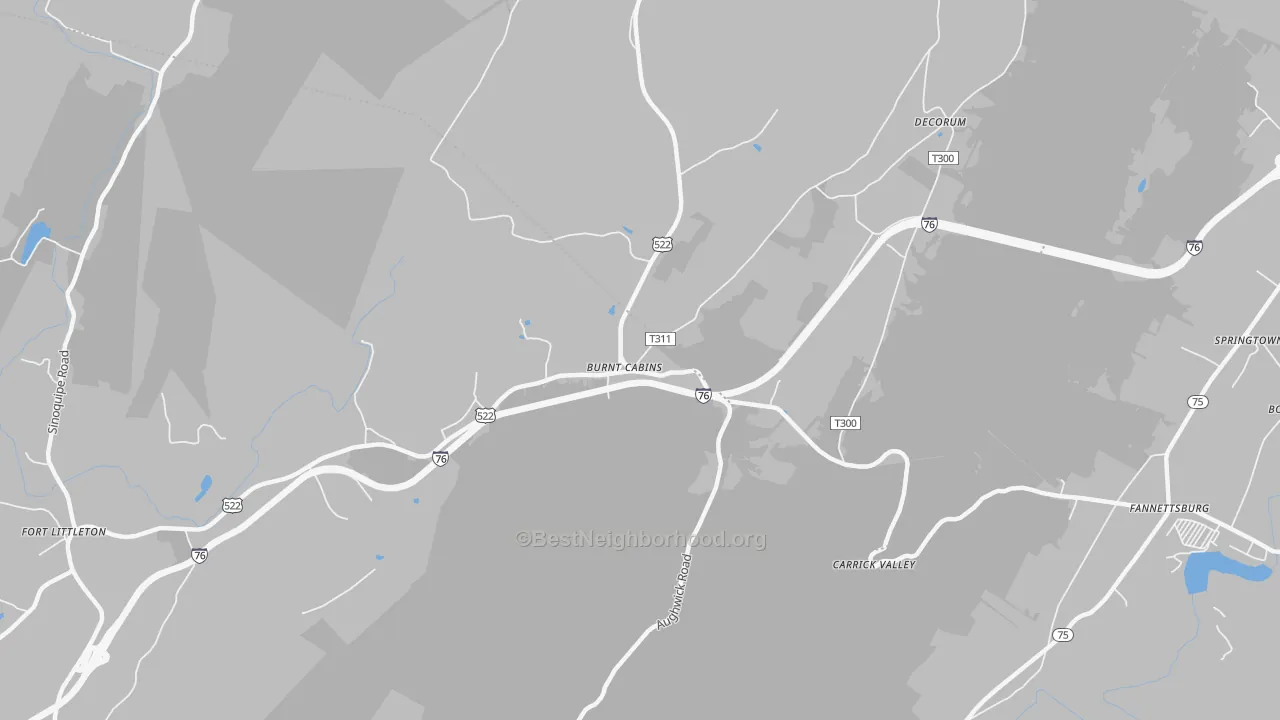 Transit Grade map of 17215, PA