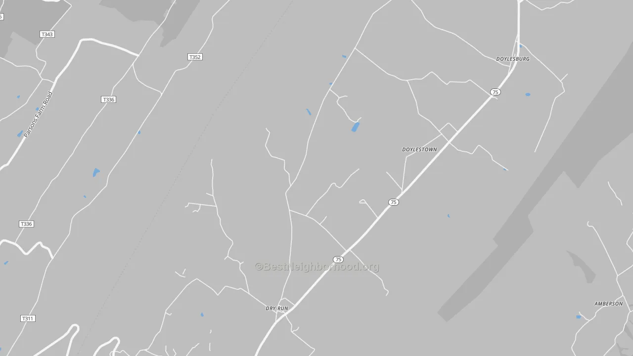 Transit Grade map of 17220, PA