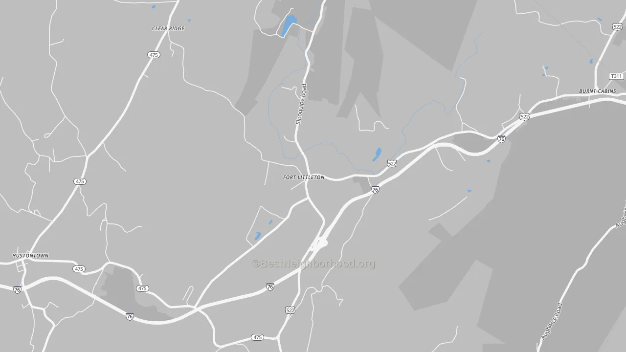 Transit Grade map of 17223, PA