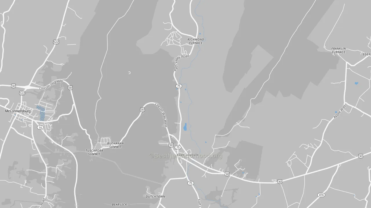 Transit Grade map of 17224, PA