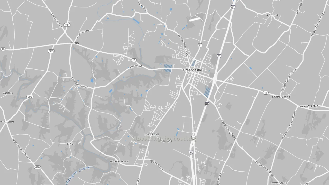Transit Grade map of 17225, PA