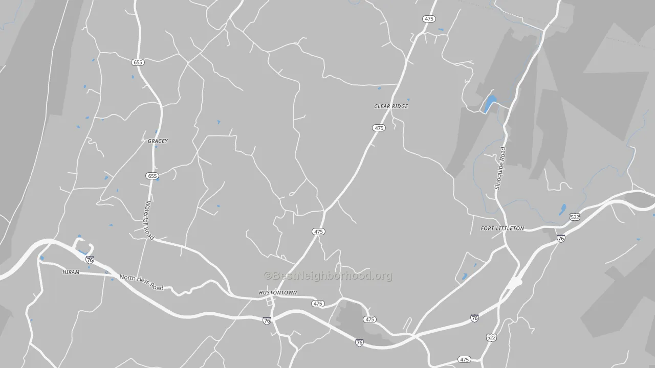 Transit Grade map of 17229, PA