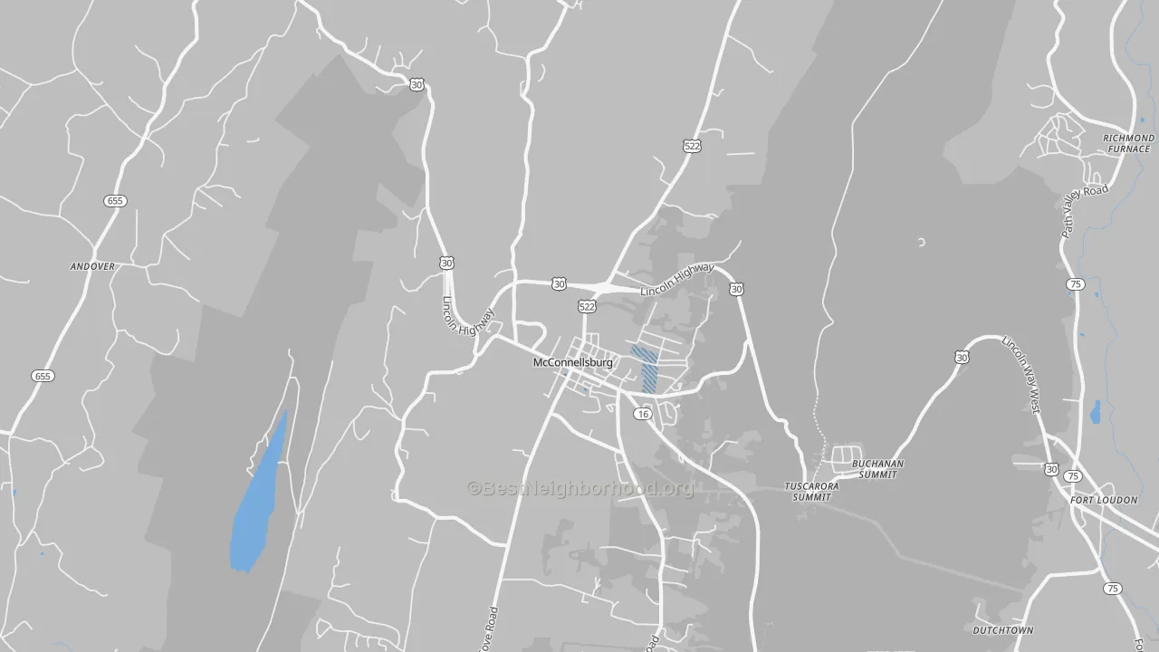 Transit Grade map of 17233, PA