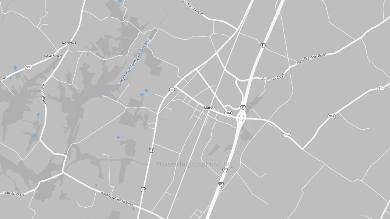 Transit Grade map of 17235, PA