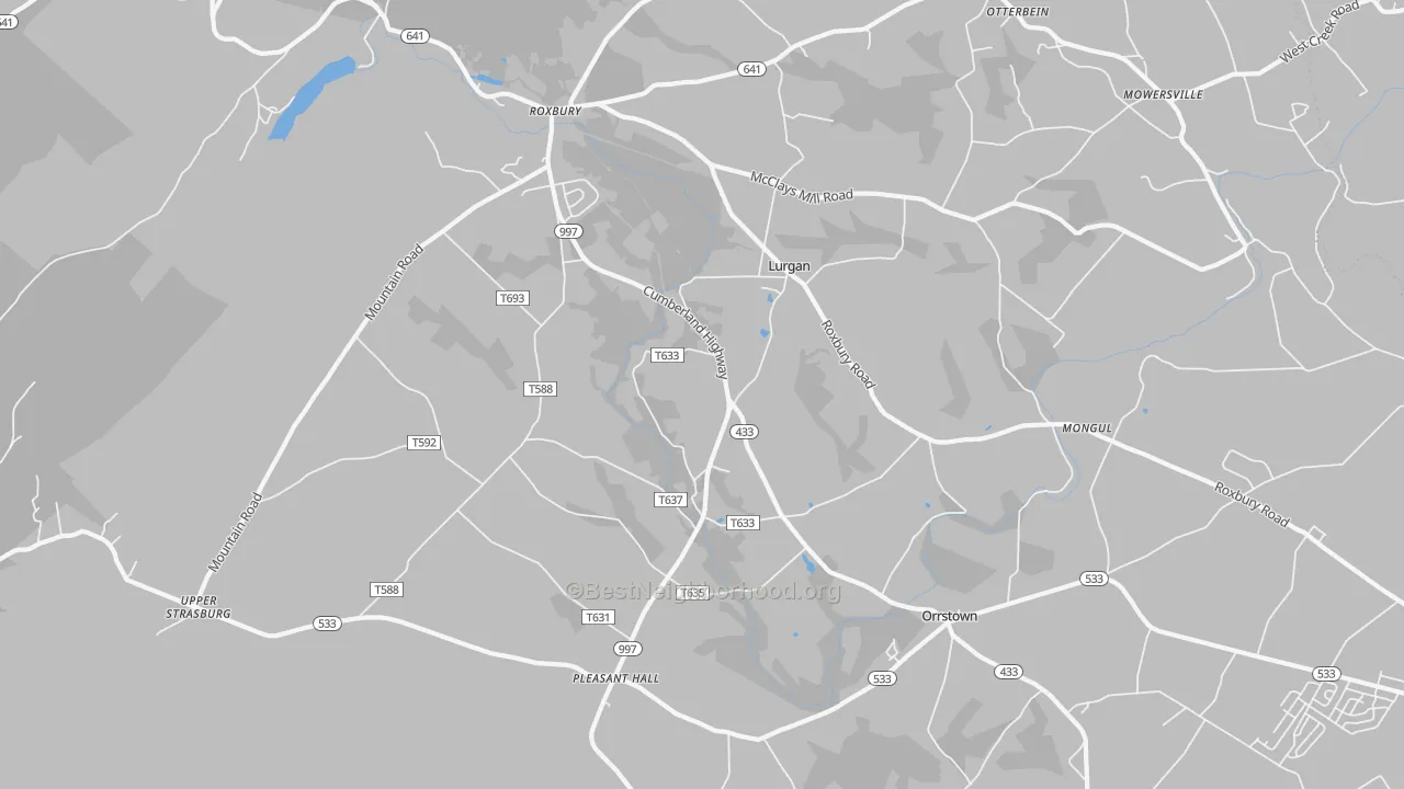 Transit Grade map of 17244, PA