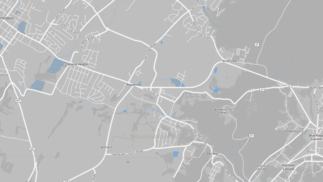 Transit Grade map of 17250, PA
