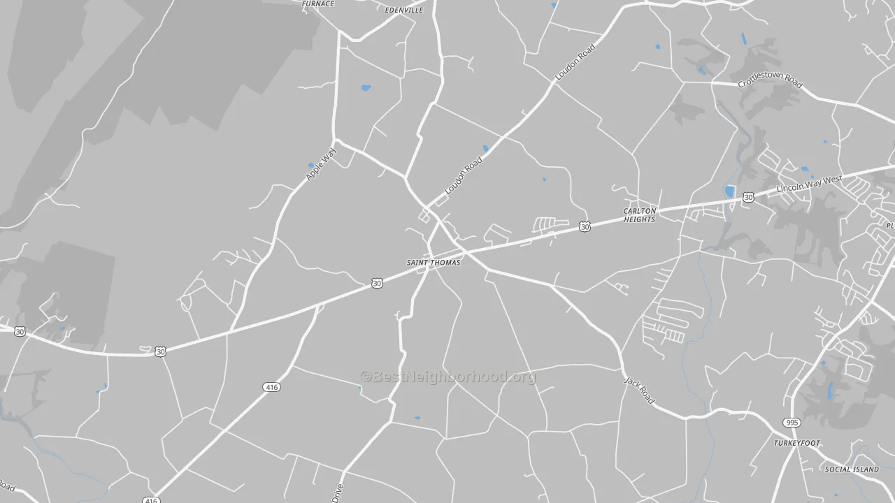Transit Grade map of 17252, PA