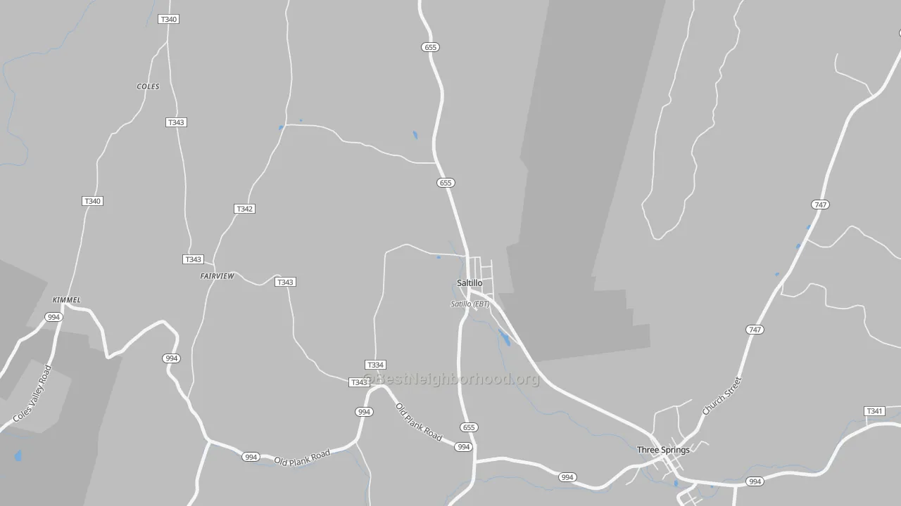 Transit Grade map of 17253, PA