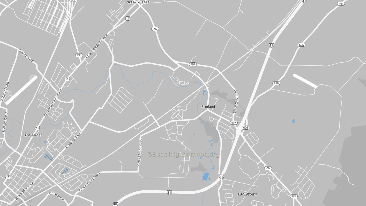 Transit Grade map of 17254, PA