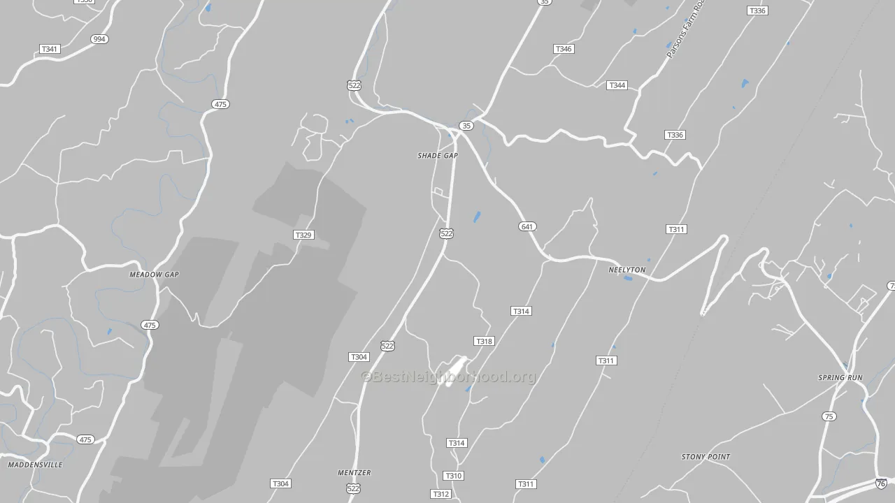 Transit Grade map of 17255, PA