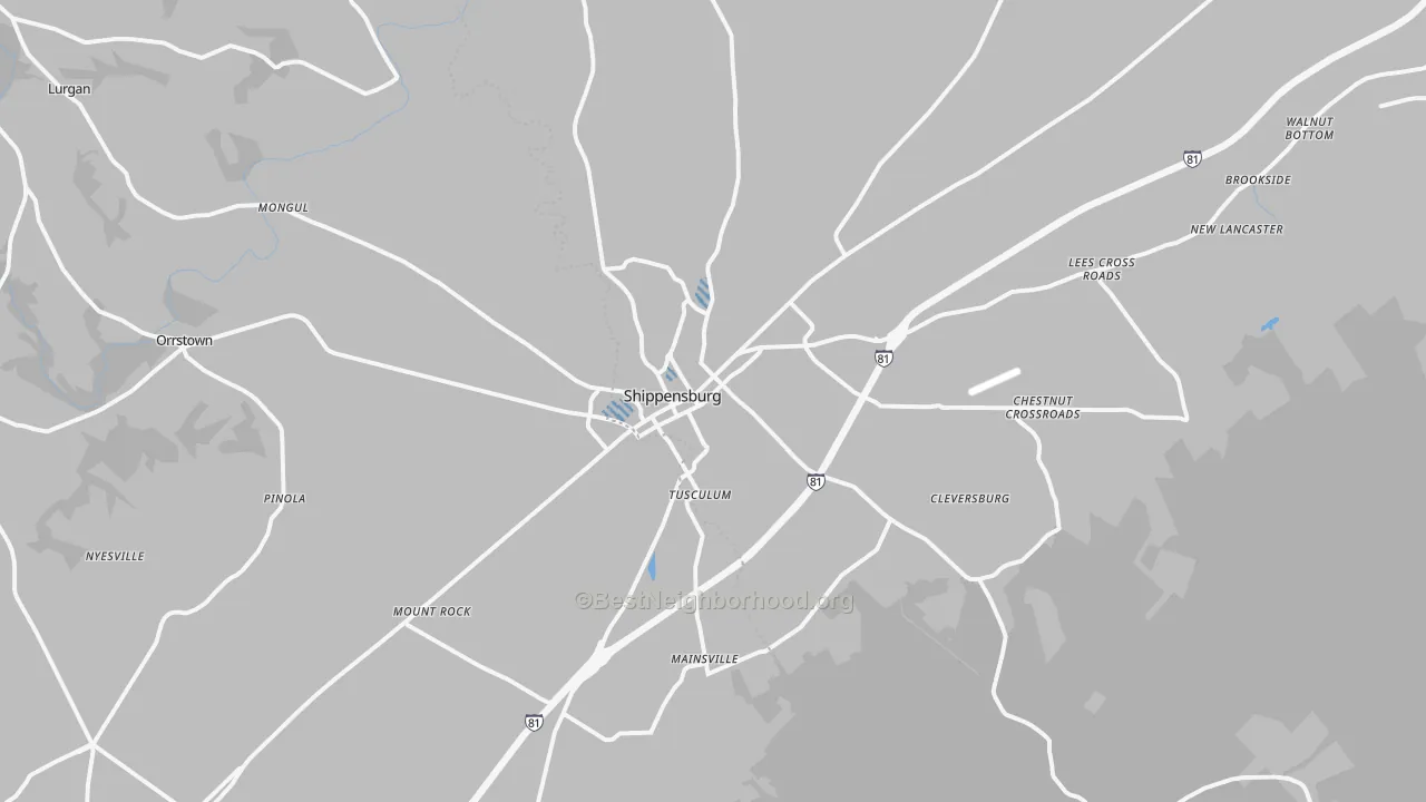 Transit Grade map of 17257, PA