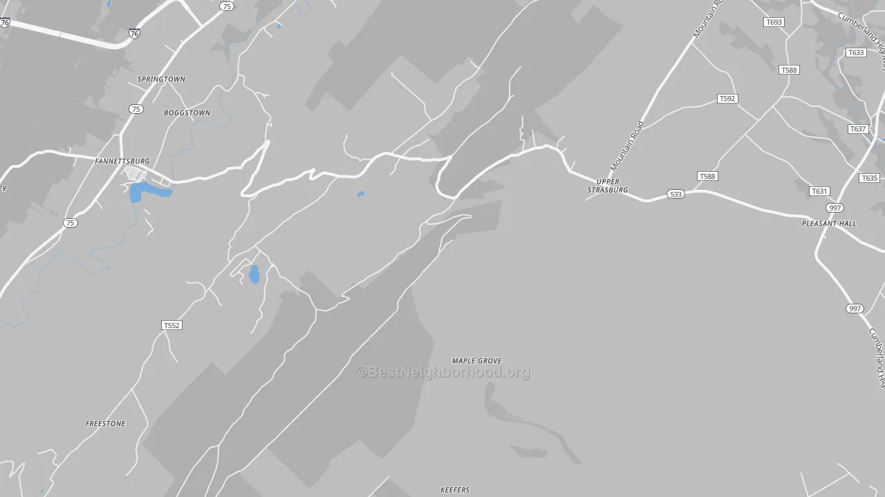 Transit Grade map of 17265, PA