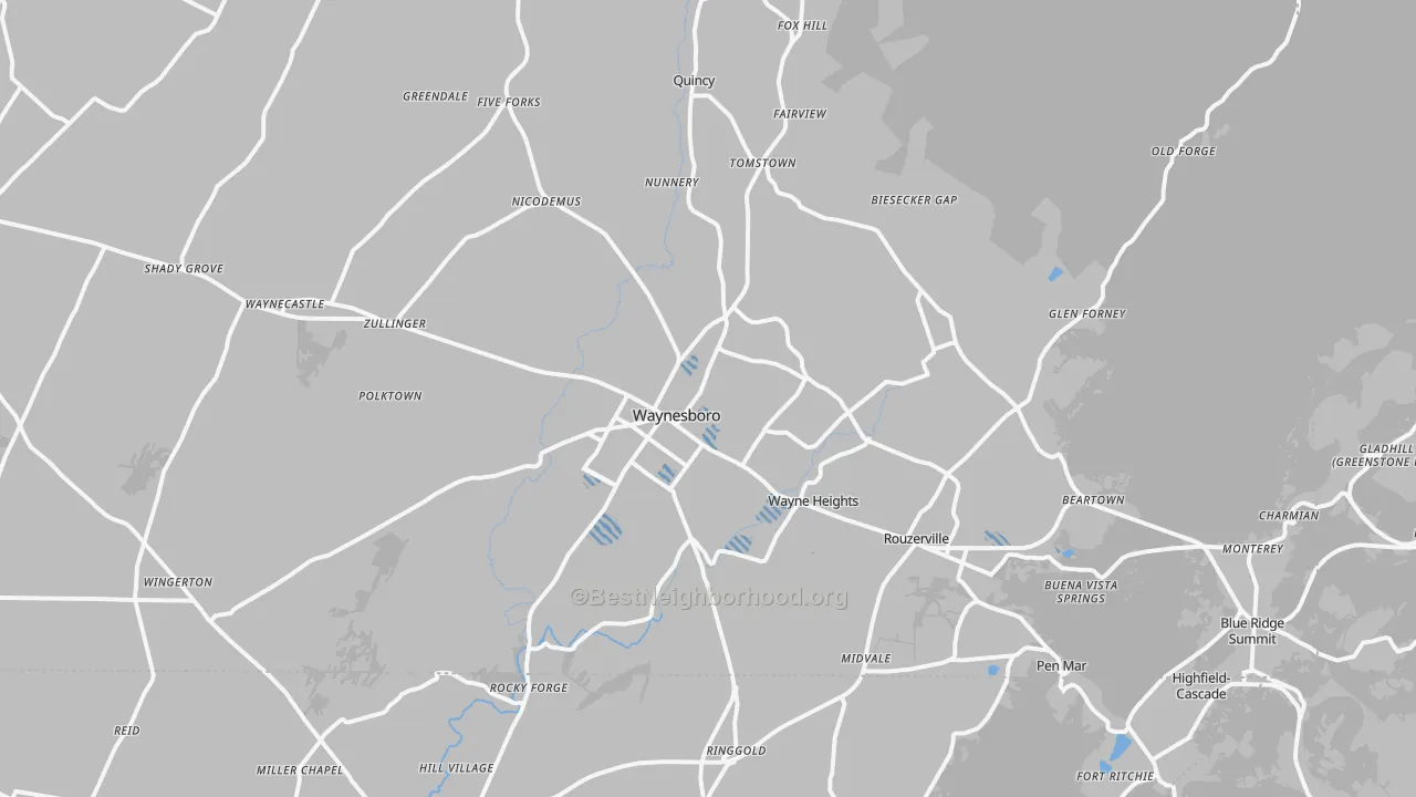 Transit Grade map of 17268, PA