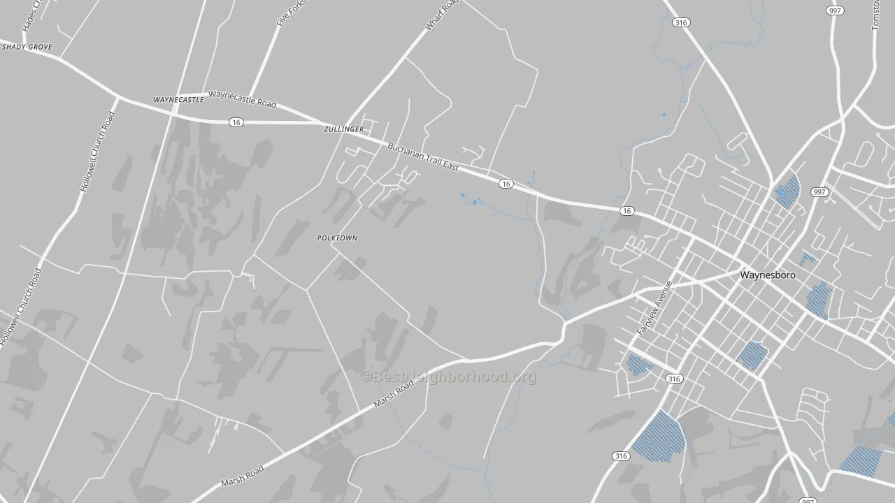 Transit Grade map of 17272, PA