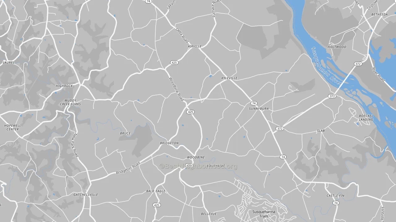 Transit Grade map of 17302, PA