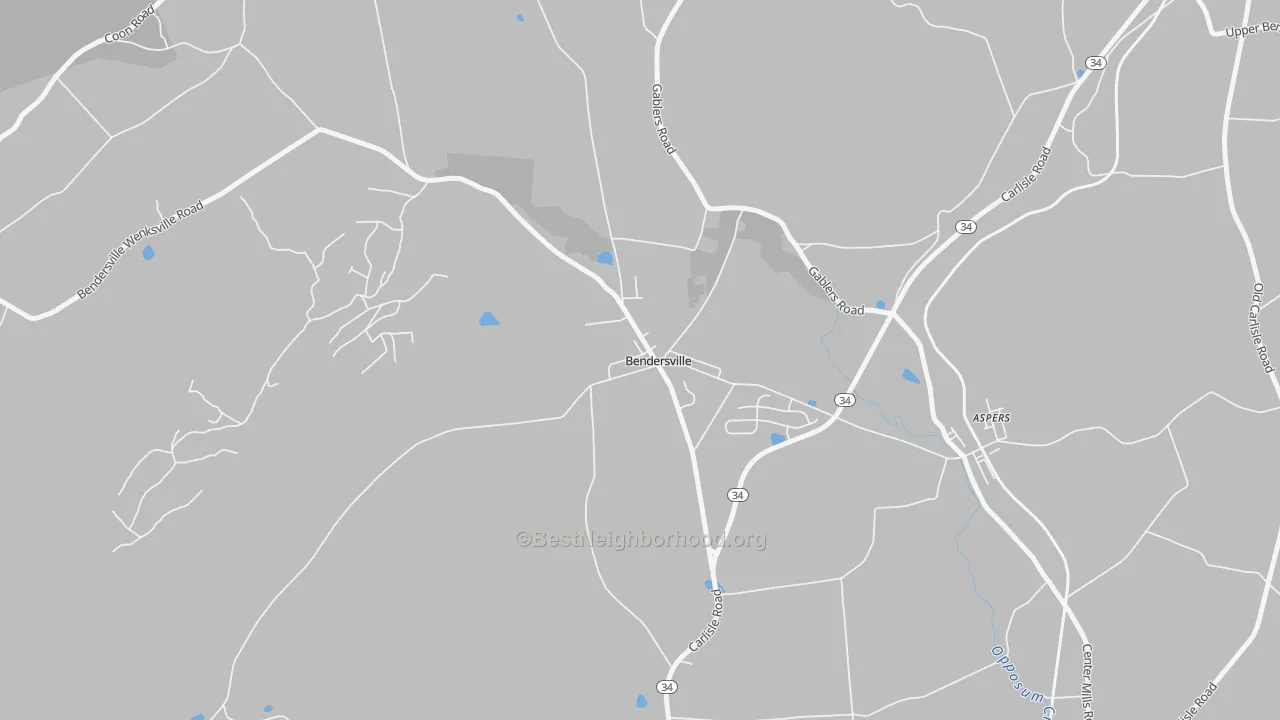 Transit Grade map of 17306, PA